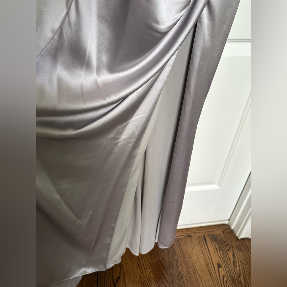 Mac Duggal Platinum strapped Gown for Weddings - Picture 10 of 11